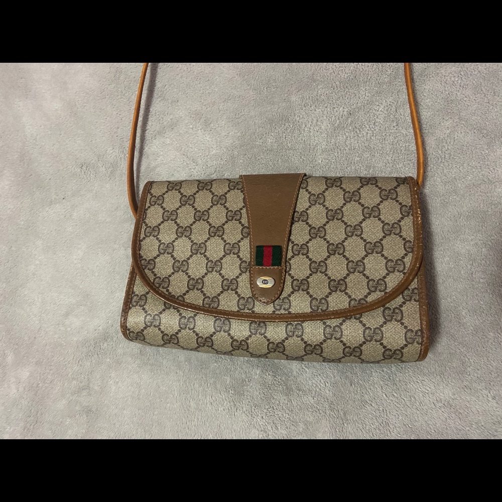 Old Gucci Sherryline Flap Clutch Bag